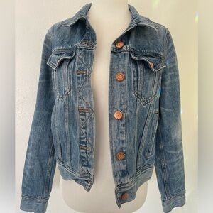 J. Crew INDIGO Washed Denim Jean Jacket